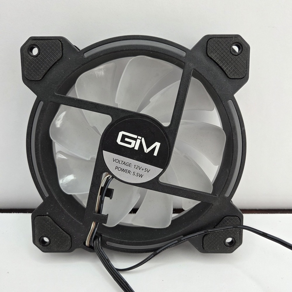 GiM RGB 120mm PC Case Cooling Fan 12V + 5V LED Desktop Computer Fan